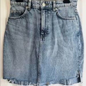Denim Mini Pencil Skirt NWOT